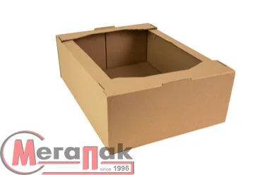 Гофролоток 385*285*125 кондитерский 1шт Гофролоток 385*285*125 кондитерский 1шт Бежевый - фото