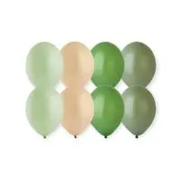 Шар латексный BELBAL (14''/36см) В 105 Пастель ассорти Зеленая гамма 12шт (1) Зеленый - фото