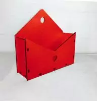 Ящик конверт для цветов №5 (26*9*25) красный Красный - фото