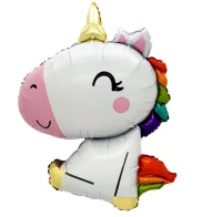 Шар(4) (35''/89 см) Фигура, Милый единорог, 1 шт.  - фото