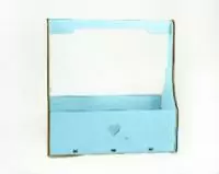 Ящик для цветов №3, голубой  - фото