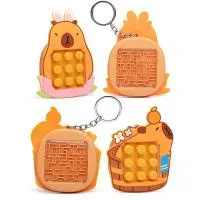 Антистресс-брелок "Капибара" 10,3см, 00-5659 Коричневый - фото