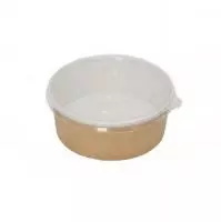 Крышка для чаши картон d150 прозрачная 1/50, арт. 005153 плоская Прозрачный - фото