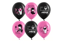 Шар латекс12" «Мрачная стори, танцуй», пастель, 2-стор, наб25шт, чёрн/роз 9554741,612884 (150) Дон Баллон  - фото