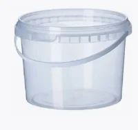 Комплект Ведро 0,5л прозр. + Крышка д/ведра 0,5л прозрачная D-109мм, 5шт Комплект Ведро 0,5л прозр. + Крышка д/ведра 0,5л прозрачная D-109мм, 5шт Прозрачный - фото