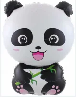 Шар с клапаном (17''/43 см) Мини-фигура, Панда, 1 шт.  - фото