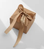 Коробочка подарочная складная «Сюрприз» 6×6×4,5, крафтово-золотой 10223721 Золотой - фото