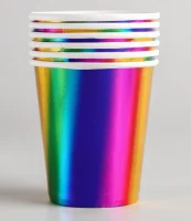 Стакан бумажный, набор 6 шт., цвет радуга 4624350 (500) Страна Карнавалия  - фото