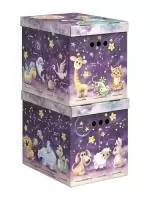 Короб картонный, складной, большой, 28*38*31.5 см, набор 2 шт., ВЕСЁЛЫЙ КОСМОС VAL KCTN-FC-2M  - фото
