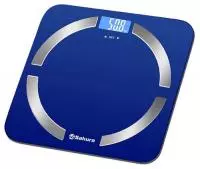 Весы напольные электронные SA-5056 max нагрузка 180 кг синие  - фото