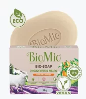 BioMio. Экологичное туалетное мыло. Апельсин, лаванда и мята, 90г (24) 520.04188.01 Персиковый - фото