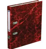 Папка-регистратор OfficeSpaсe, 50 мм, мрамор, красная, 242572 Красный - фото