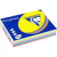 Бумага цветная для печати TROPHEE А4, 500л, ассорти Интенсив Разноцветный - фото