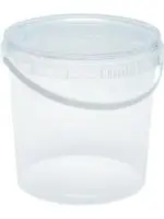Ведро 1л прозр. с ручкой и крышкой (компл.) Ведро 1л прозр. с ручкой и крышкой (компл.) Прозрачный - фото