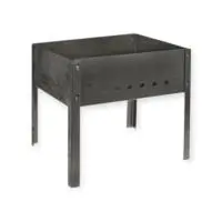 Мангал малый (400*250*250) сталь 0.8мм, б/шам. в карт.коробке Мангал малый (400*250*250) сталь 0.8мм, б/шам. в карт.коробке Серебро - фото