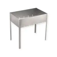 Мангал большой (500*300*350) сталь 0.8мм, б/шам. в карт.коробке Мангал большой (500*300*350) сталь 0.8мм, б/шам. в карт.коробке Серебро - фото