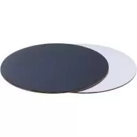 Подложка усиленная круглая d260мм черная/серебро толщина 1,5мм, 10 шт Черный - фото