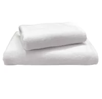 Полотенце махровое 470 г/м2  50*70 отбеленное тип "Гостиница", арт. H 50-70BS Белый - фото