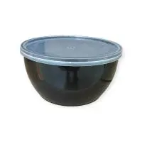 Комплект Банка-плошка 0,36л черная + Крышка д/банки Р112  Черный - фото