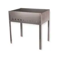 Мангал большой (500*300*350) сталь 0.4мм, б/шам. в карт.коробке Мангал большой (500*300*350) сталь 0.4мм, б/шам. в карт.коробке Серебро - фото