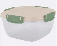 Контейнер для продуктов Green Republic герметичный 0,7л квадратный, лён SE2242GR (21) Прозрачный - фото