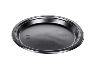 Тарелка 1-секционная черная "Премиум", 50 шт Черный - фото