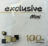 Салфетки бум.1/80  "Exciusive" 1 сл, белые (30) Белый - фото