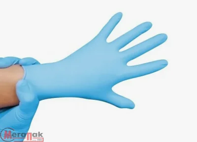 Перчатки из фиол/син.нитрила б/прис. S 20шт  - фото