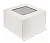 Коробка для торта МОНО с окном 300*300*190 белая 3044 1 шт (100) Белый - фото