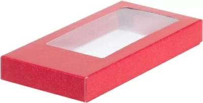 Коробка для шоколадной плитки 180*90*17мм красная, 5шт Красный - фото