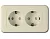 Розетка 2-я з/к горизонтальная Бежевая WSN 1124  - фото