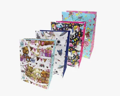 Пакет подарочный бумажный с ручками 53*44*18, арт. D108 Люкс Детский Разноцветный - фото