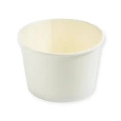 Стакан картонный для супа 500мл белый d98 1/50, арт. 555001/555006 + Р d98  - фото