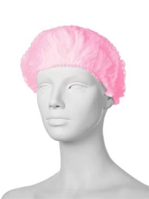 Одноразовая шапочка "Шарлотта" розовая, 100 шт Розовый - фото