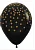 Шар (12''/30 см)Золотое конфетти,Черный (580),металлик, 5 ст, 1 шт. 125756 (60) Sempertex, латекс(1) Черный - фото