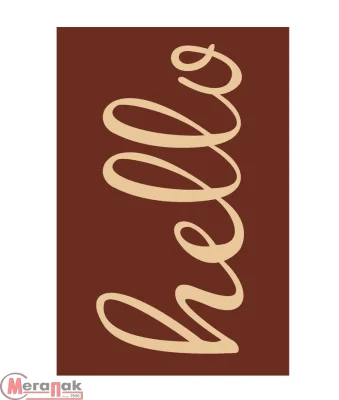 Коврик придверный Dekorelle LAPSHA 171 Hello, 50X80см, 121171 (коричневый) Коричневый - фото