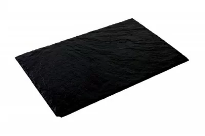 Блюдо для подачи черный сланец, прямоугольное 40*25см Черный - фото