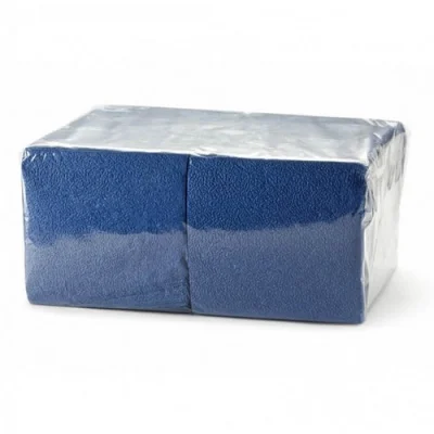 Салфетки бумажные Биг Пак 24*24см, 1-сл, синие, 400л Синий - фото