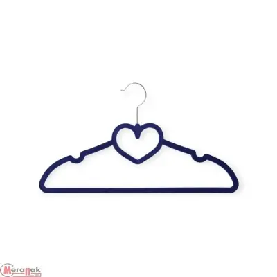 Вешалка-плечики р.44-46 синий бархат, 39,5*22см, мет/крюч, 048414, 1 шт Синий - фото