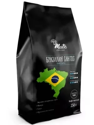 Кофе Brazil Santos 250г (молотый)  - фото