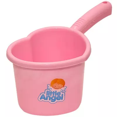 Ковшик для детской ванночки "STERT" 1,5 л розовый пастельный Розовый - фото