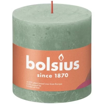 Свеча "Bolsius" 100*100 мм, зелёный шалфей  Зеленый - фото