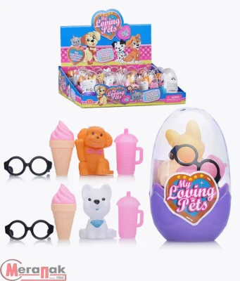 Набор питомец "Веселые собачки" с аксессуарами в яйце, SM338C16  - фото