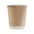 Стакан бумажный для горячего двухслойный 250 мл Крафт 25шт Коричневый - фото