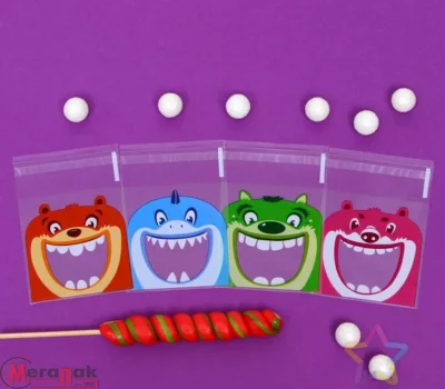 Пакет БОПП с липкой лентой, «Праздничное ассорти», 10*10 см, микс, 10495538, 1/10  - фото