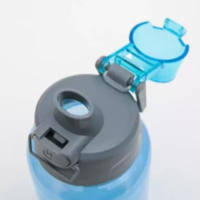 Бутылка для воды и др.напитков с автомат.крышкой 500мл, в ассортименте /9 шт  - фото