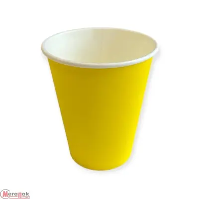 Стакан бумажный 165мл для горячего желтый, d70 5шт Желтый - фото