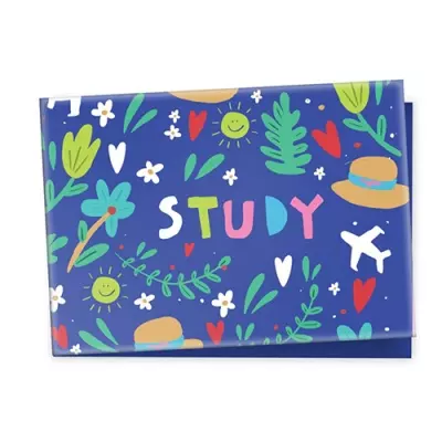 Обложка для студенческого «Study» Синий - фото
