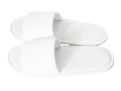 Тапочки Бизнес Махра открытый мыс, 42 размер Белый - фото