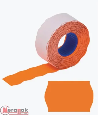 Этикетка 26*16 прямоугольная оранжевая, КОМПЛЕКТ 5 рулонов по700шт Оранжевый - фото